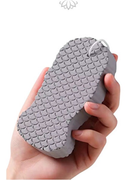 Banyo Vücut Duş Süngeri Sihirli Vücut Ölü Deri Sökücü Vücut Masaj Peeling Süngeri Gri