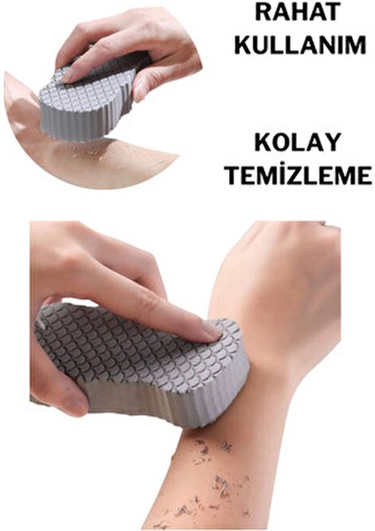 Banyo Vücut Duş Süngeri Sihirli Vücut Ölü Deri Sökücü Vücut Masaj Peeling Süngeri Gri fırsatları