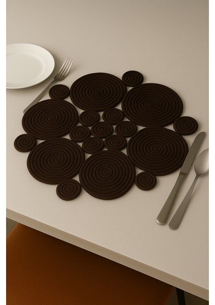 Mercury Hasır Jüt Yuvarlak Runner 65X65