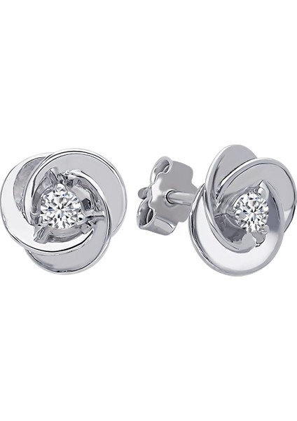 Hayat Döngüsü Pırlanta Tektaş Küpe 0423E0070