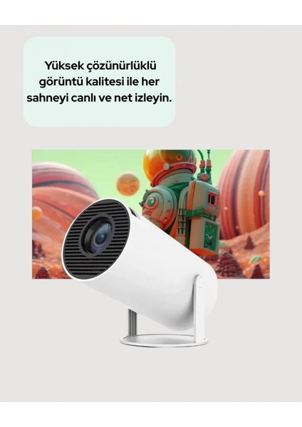 4K Uyumlu 130 Inç Full Hd Projeksiyon Cihazı ve Kablosuz Aktarım Özelliği fiyatları