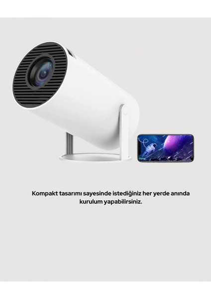4K Uyumlu 130 Inç Full Hd Projeksiyon Cihazı ve Kablosuz Aktarım Özelliği modelleri