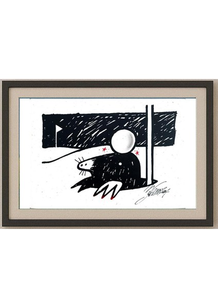 Andrea Bersani 29X21CM Orijinal Karikatür Tablo