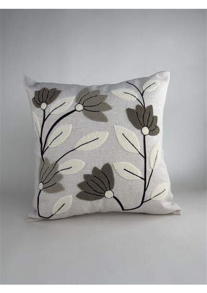 Makine Nakışlı Punch Desenli Kırlent Kılıfı PUN05– 43X43 cm