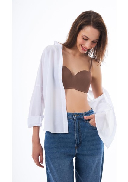 Bronz Balenli Toparlayıcı Dolgusuz Straplez Lotus modelleri