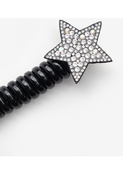 Siyah Simli Yıldız Figürlü Kız Çocuk Makarna Toka fiyatları