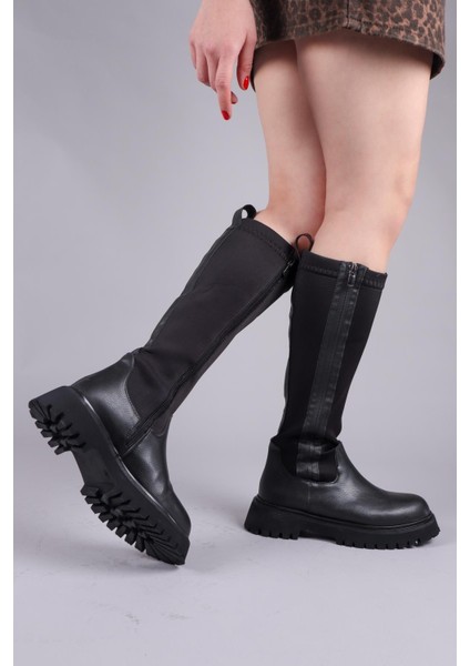 Asten Genişletilebilir Fermuarlı Strech Çizme Siyah fırsatları