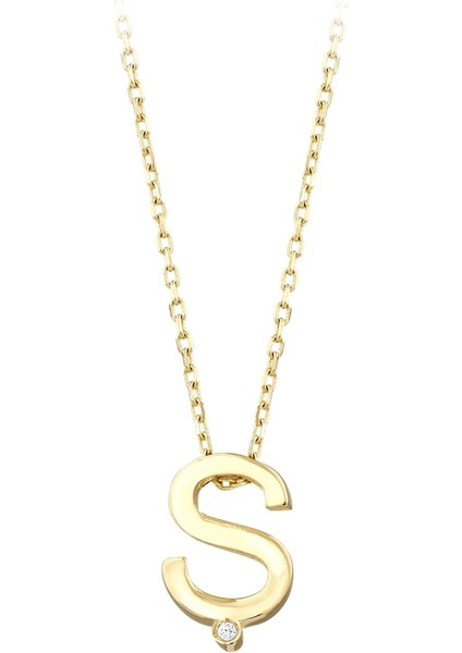 Altın Ş Harf Kolye - 14K fiyatları