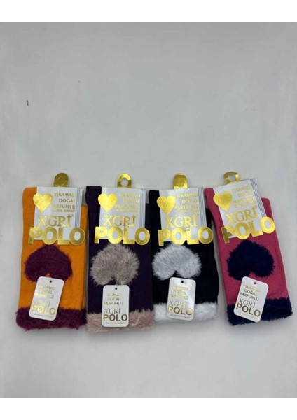 B-57 Kuş Tüylü Kadın Soket Çorap