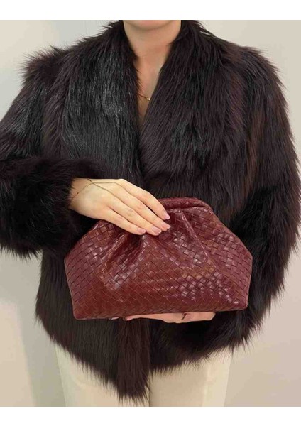 The Moiss Bordo Renk Burslu El ve Omuz Çantası