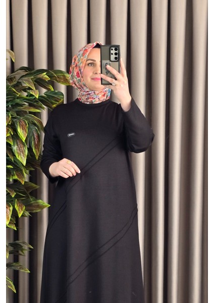 Kadın Tesettür Giyim Büyük Beden Kristal Spor Elbise