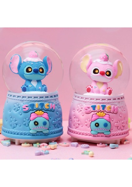 Stitch Tasarım Orta Boy Işıklı Müzikli Kar Küresi modelleri