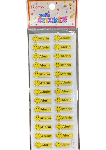 Süpersin Aferin Harika Sticker - 3 Adet
