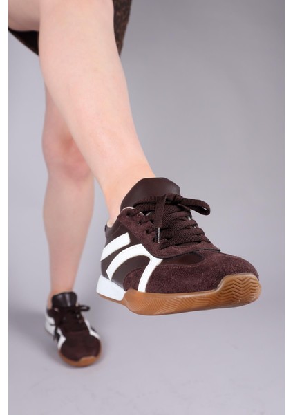 Orsa Cilt Süet Garnili Sneakers Kahverengi modelleri
