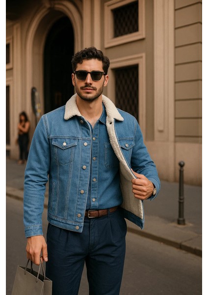 Erkek Kışlık Günlük Içi Kürk Klasik A.mavi Kot Ceket fiyatları