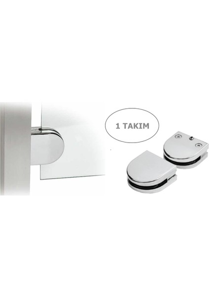 Osena Cam Tutucu Metal Krom 6-8 mm Ayarlı 1 Takım