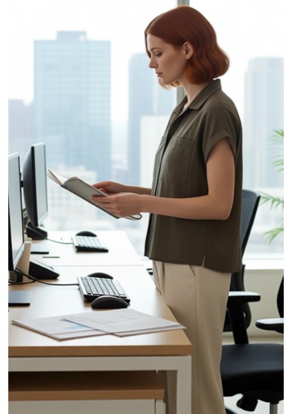 Kadın Yazlık Pamuklu Kısa Kollu Gömlek Günlük Kullanım Ideal ve Stil Modern Görünüm Pratik fırsatları