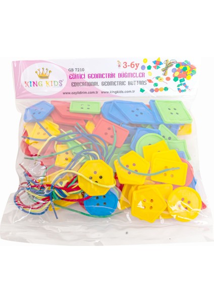 Ipli Geometrik Düğmeler 96 Parça - Eğitici ve Zeka Beceri Oyuncakları fırsatları