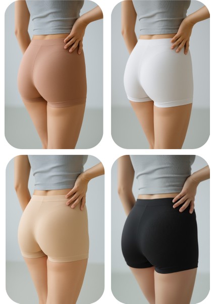 Kadın Boxer 4’lü Set – Pamuklu, İz Yapmaz ve Nefes Alan Kumaş – Siyah, Beyaz, Gülkurusu, Ten Rengi indirimleri