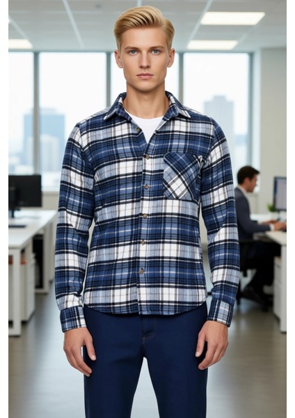 Erkek Ekose Desenli Slim Fit Flanel Oduncu Gömlek Fonksiyonel Dayanıklı Kaliteli Konforlu Şık modelleri