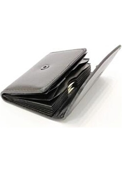 Akordeon Model Siyah 10 Bölmeli Kredi Kartlık modelleri