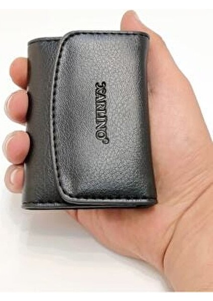 Akordeon Model Siyah 10 Bölmeli Kredi Kartlık