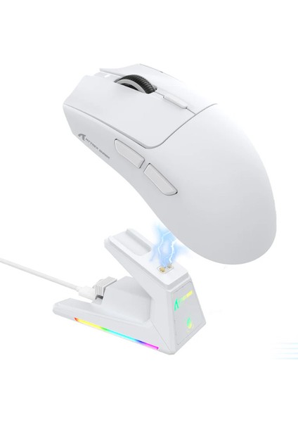 Attack Shark X1 Dokunmatik Yüzeyli Rgb Şarj Istasyonu PAW3395PRO Sensörlü Üç Modlu Oyun Faresi