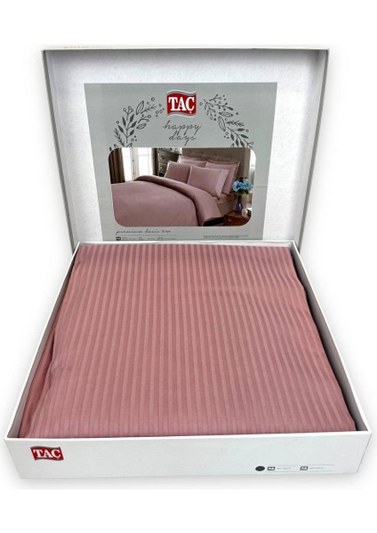 Stripe Saten Nevresim Takımı Çift Kişilik