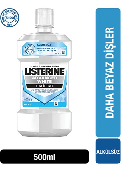 Listerine Ağız Gargarası Advanced White 500 ml