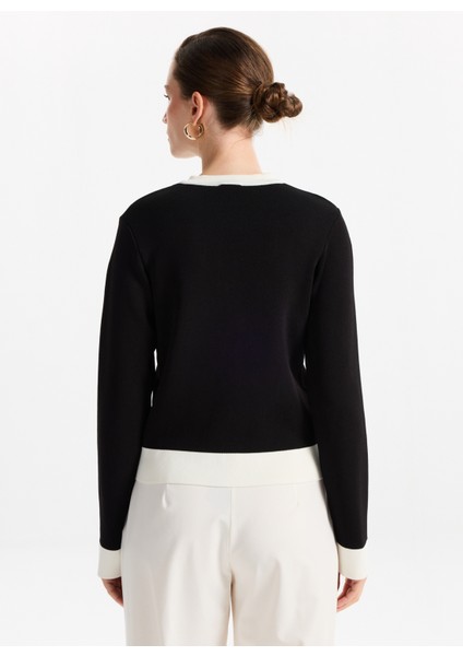 Siyah - Beyaz Kadın Hırka F5WL-HRK0019 indirimleri