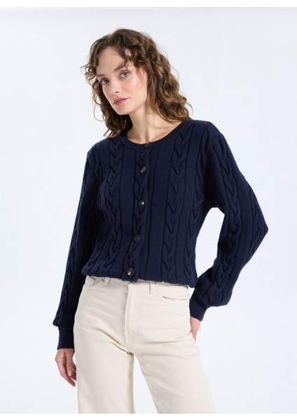 Lacivert Kadın Hırka J5WL-HRK7133