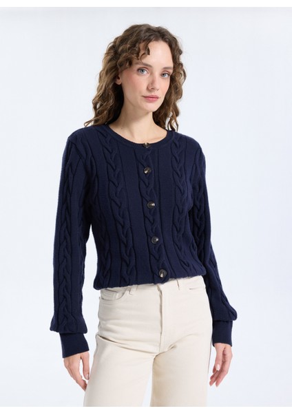 Lacivert Kadın Hırka J5WL-HRK7133 modelleri