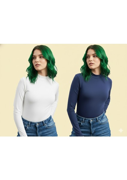 Uzun Kollu 2'li Kadın Balıkçı Yaka Badi