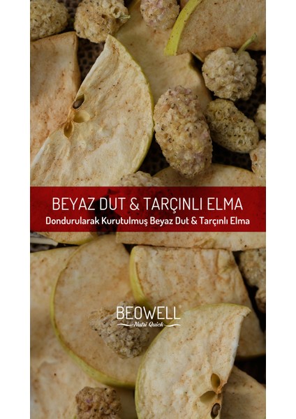 Nutri Quick – Freeze Dried Dondurularak Kurutulmuş Beyaz Dut & Tarçınlı Elma fiyatları