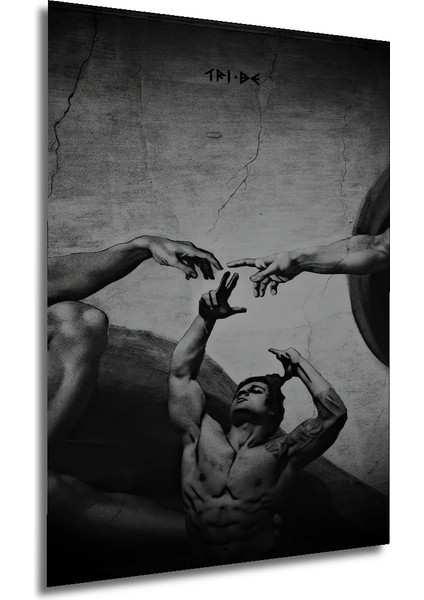 Yaratılışın Dokunuşu Klasik Sanat Yağlı Boya Görünümlü Ahşap Dekoratif Tablo Dikdörtgen Tablo fırsatları