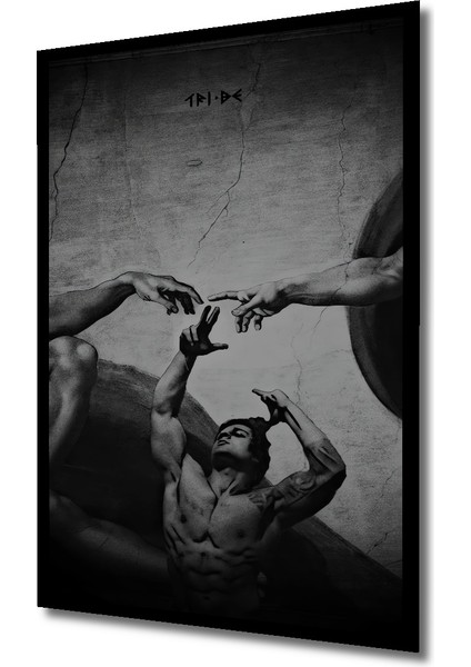 Yaratılışın Dokunuşu Klasik Sanat Yağlı Boya Görünümlü Ahşap Dekoratif Tablo Dikdörtgen Tablo indirimleri