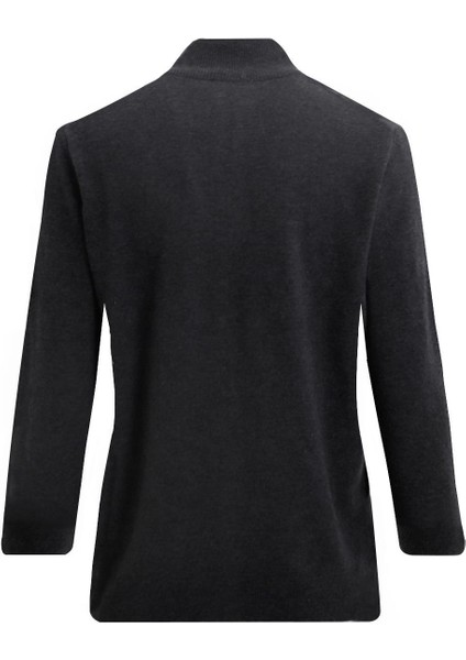 Antrasit Fermuarlı Triko Kazak fiyatları