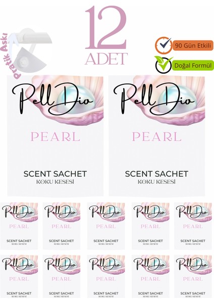 12'li Inci Ayakkabılık Dolap ve Çekmece Parfümlü Kese Kokusu Oda Koku Kesesi