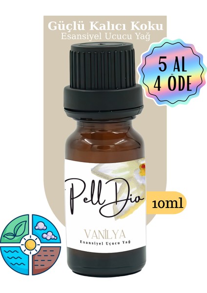 Vanilya Esansiyel Uçucu Koku Yağı Buhurdanlık Yağı Difüzör Esansı Hobi Esans Ortam Oda 10ML