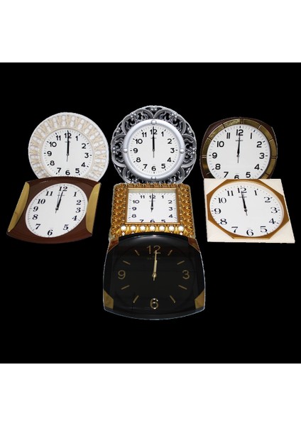 Düz Duvar Saati Karışık (4887)