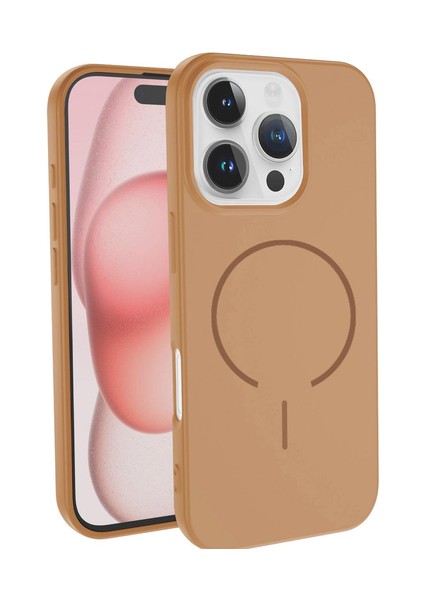 iPhone 16 Magsafe Özellikli Içi Kadife Yumuşak Aqua Silikon Kılıf modelleri