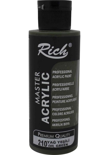 Rich Akrilik Boya Master 120 cc Yağ Yeşili 120-210