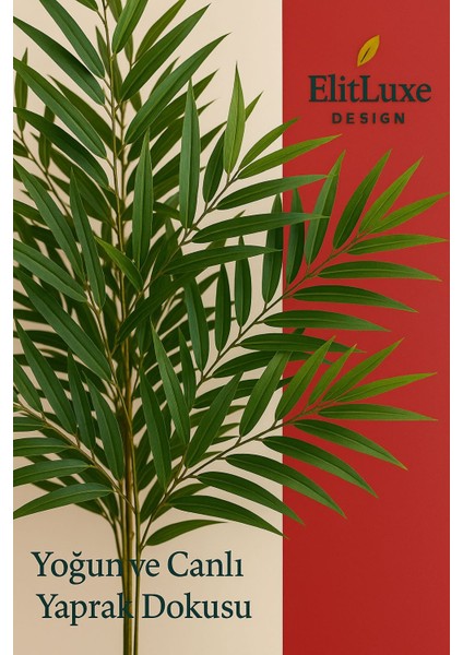 Elitluxe Design 150 cm Yapay Bambu Salon Bitkisi – Doğal Bambu Gövde - 30X30CM Dekoratif Mat Küre Plastik Lüx Saksılı fiyatları