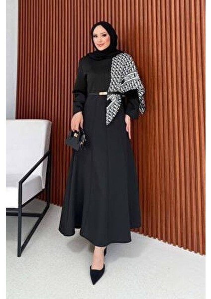 Kemerli Scuba Elbise DRC-0052