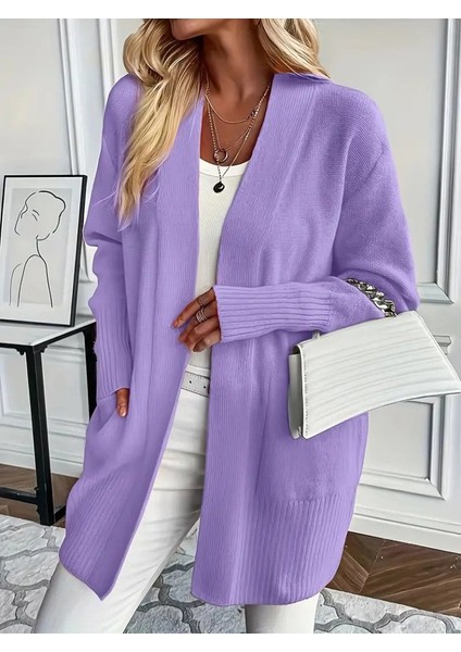 Kadın Uzun Kollu Önü Açık Triko Hırka fiyatları