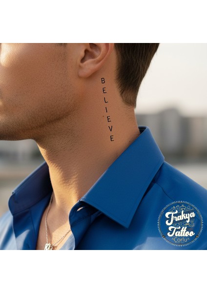 Yarı Kalıcı Dövme Belıeve Yazı Geçici Dövme fiyatları