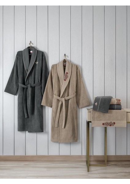 Aile Bornoz Seti Yamka Bej-Antrasit