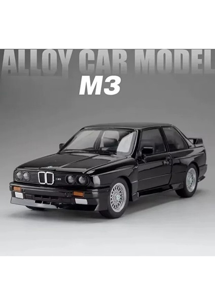 Bmw M3 E30 1978 1:24 Diecast Metal Koleksiyon Araba Siyah