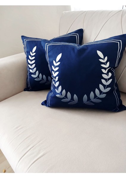 Tac - Desenli 2'li Dekoratif Kadife Kumaş Kırlent Kılıf - Çift Taraflı Baskı modelleri