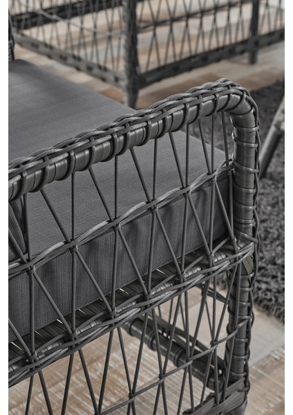 Rattan Breda Bahçe Mobilyası 2+1+1+Camlı Masa -- 2 Tane Puf Hediye fırsatları